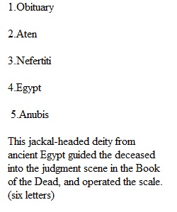 Vocabulary from Ancient Egypt